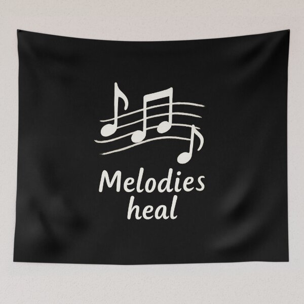 Item preview, Melodies Heal - Musical Lettering Design designed and sold by MatildeStore.