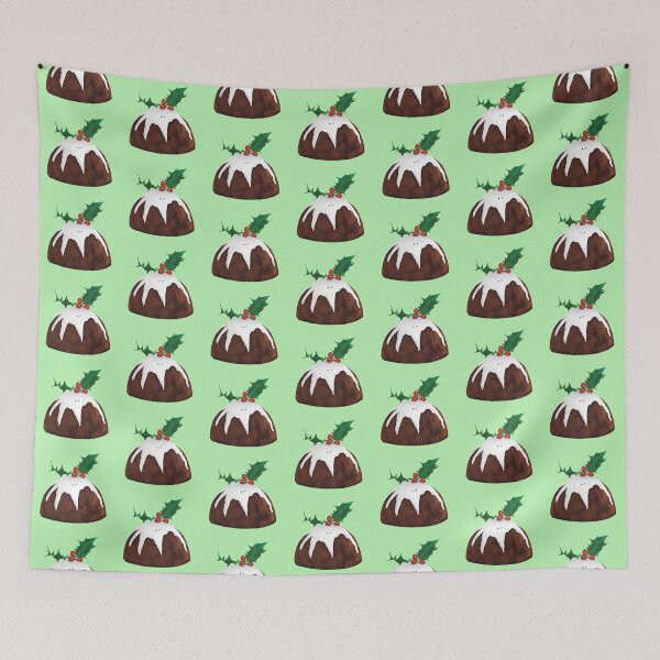 Item preview, Teeny Face Christmas Pudding Holly Sprig Design designed and sold by Designs By Amber.