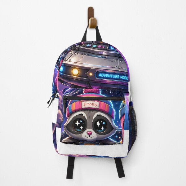 Item preview, DLBG Pink Skull & Jimothy Raccoon Cosmic UFO Space Adventure designed and sold by DLBG-STORE.