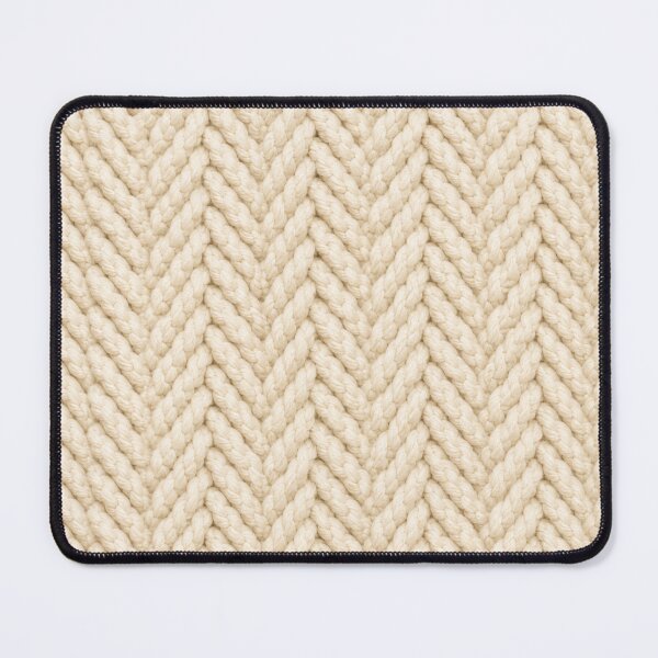 Item preview, Cream Chunky Knit Herringbone Luxury Cozy Illusion designed and sold by Yellowriversss.
