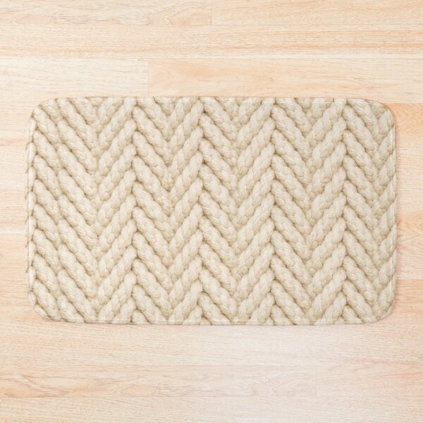 Item preview, Cream Chunky Knit Herringbone Luxury Cozy Illusion  designed and sold by Yellowriversss.
