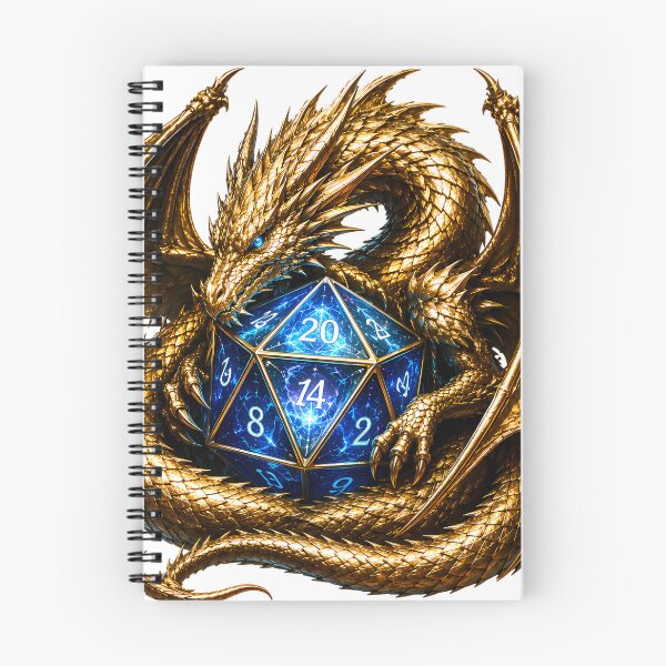 Item preview,  D20 Dice Guardian Dragon – Metallic Gold TTRPG Fantasy Gaming Art designed and sold by DragonStore210.