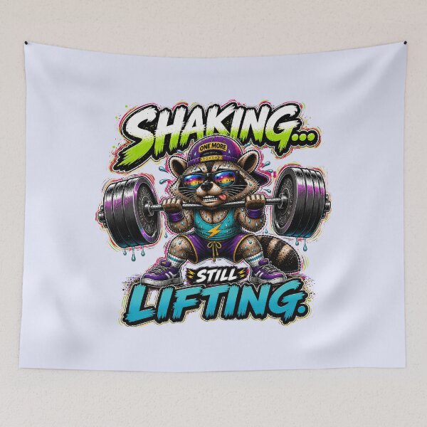 Item preview, Funny Weightlifting Gym Motivation Design designed and sold by OMdesign10.