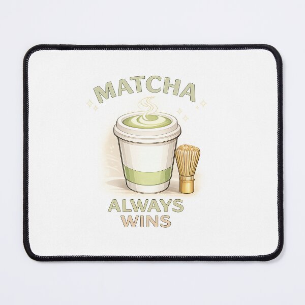 Item preview, Matcha Always Wins Cozy Café Drink Illustration designed and sold by Doodle Souq.