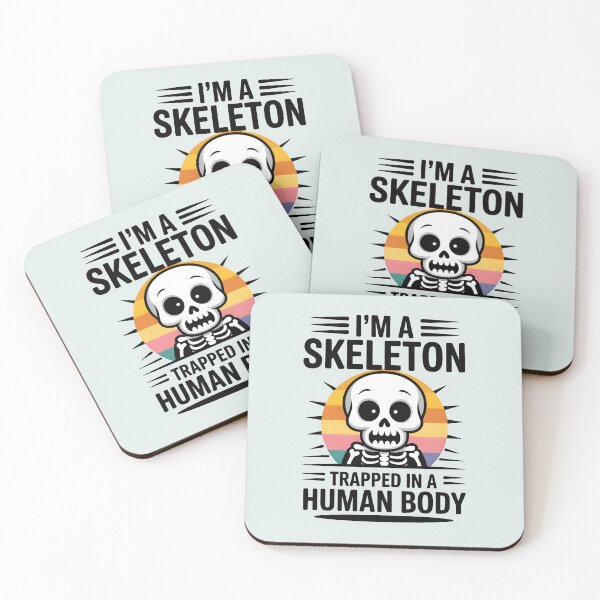 Item preview, I’m a Skeleton Trapped in a Human Body – Funny Halloween Skeleton Design designed and sold by Jollys-ArtShop.