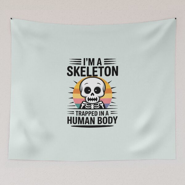 Item preview, I’m a Skeleton Trapped in a Human Body – Funny Halloween Skeleton Design designed and sold by Jollys-ArtShop.