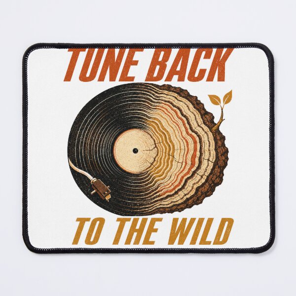 Item preview, Tune Back to the Wild – Vinyl Record and Tree Rings Design designed and sold by WakeUpByLuki.