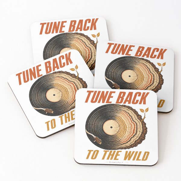 Item preview, Tune Back to the Wild – Vinyl Record and Tree Rings Design designed and sold by WakeUpByLuki.