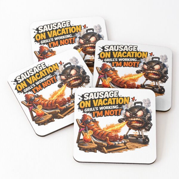 Item preview, Sausage On Vacation Funny BBQ Grill - Grill's Working I'm Not designed and sold by Surviving Monday Club.
