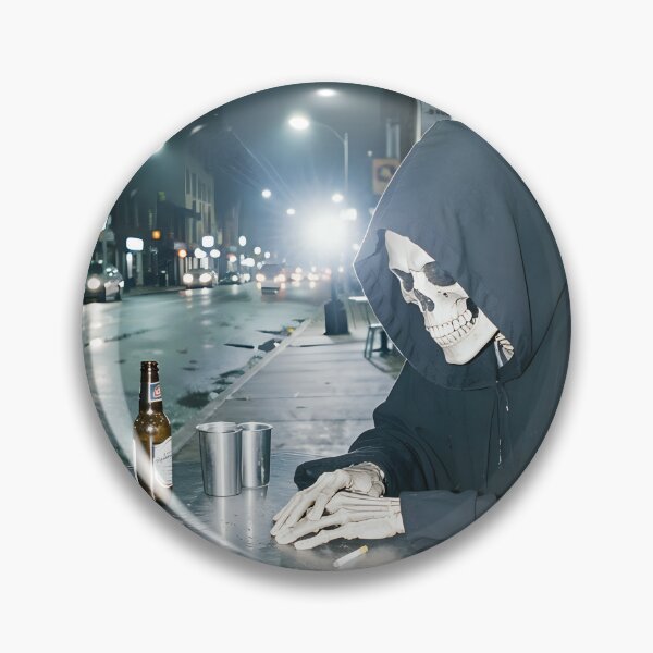 Item preview, The Grim Reaper is taking a break from work. designed and sold by VoidVeilStudio.