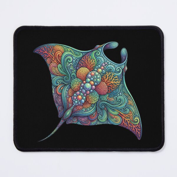 Item preview, Coral Reef Manta Ray | Ocean Sea Life Art Collection designed and sold by Zaru Art Studio.