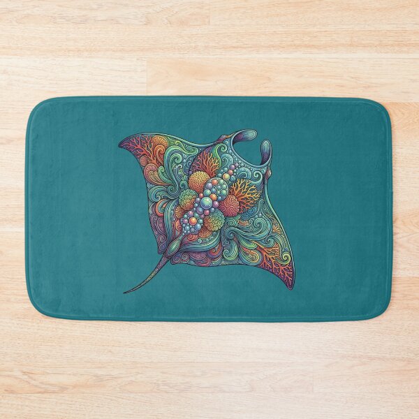 Item preview,  Coral Reef Manta Ray | Ocean Sea Life Art Collection designed and sold by Zaru Art Studio.