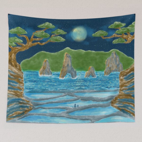 Item preview, An oriental seaside hot spring designed and sold by greenPQBstudio.
