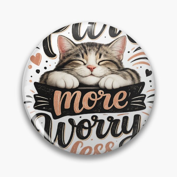 Item preview, Purr More Worry Less | Cozy Cat Typography designed and sold by Tianjie-Yishu.