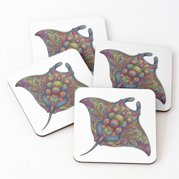 Item preview, Mandala Manta Ray | Ocean Sea Life Art Collection designed and sold by Zaru Art Studio.