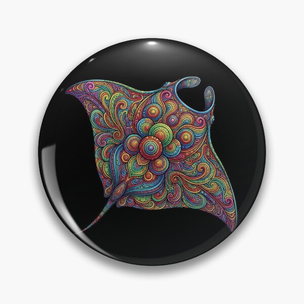 Item preview, Mandala Manta Ray | Ocean Sea Life Art Collection designed and sold by Zaru Art Studio.