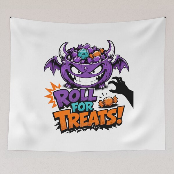 Item preview, TTRPG Halloween: Roll for Treats Candy Monster designed and sold by Fenay Designs.