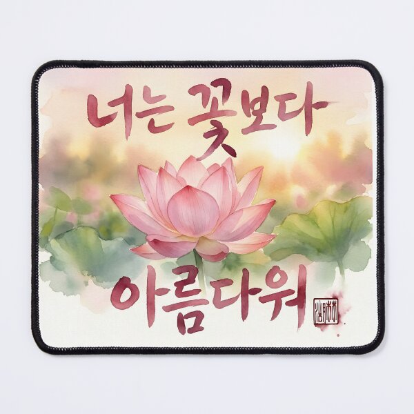 Item preview, You Are More Beautiful Than a Flower - Korean Calligraphy Watercolor Art designed and sold by K-Brush.