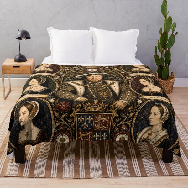 Item preview, King Henry VIII and His Six Wives – Tudor Dynasty Portrait Collage | English Royal History designed and sold by rimmatv.