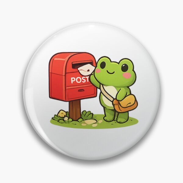 Item preview, Cute kawaii frog pack, posting letter, knitting, relaxing in green tea, sitting on mushroom designed and sold by BritishDelights.