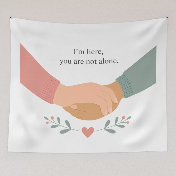 Item preview, You Are Not Alone Hand Support Art designed and sold by DignityLab.