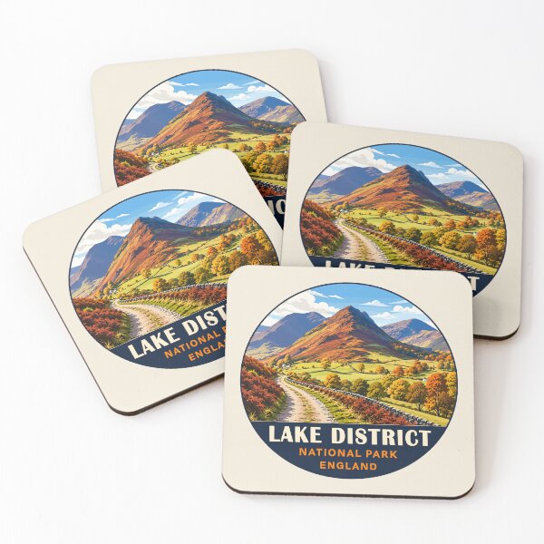 Item preview, Lake District National Park Vintage Mountain & Lake Landscape designed and sold by Gideon Emmerich.