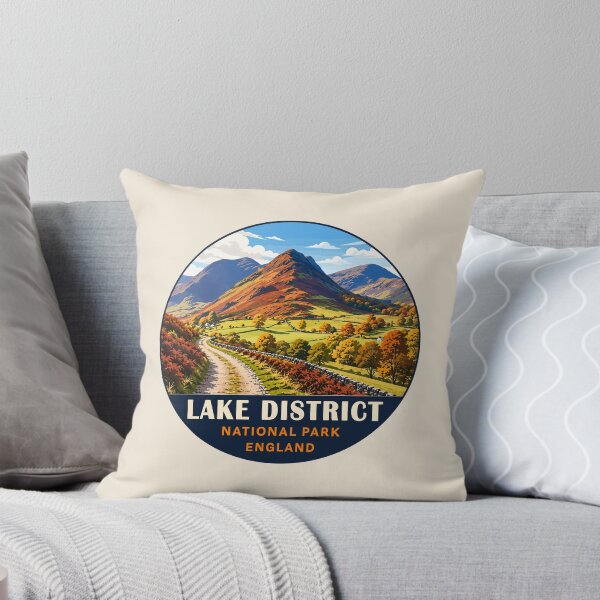 Item preview, Lake District National Park Vintage Mountain & Lake Landscape designed and sold by Gideon Emmerich.