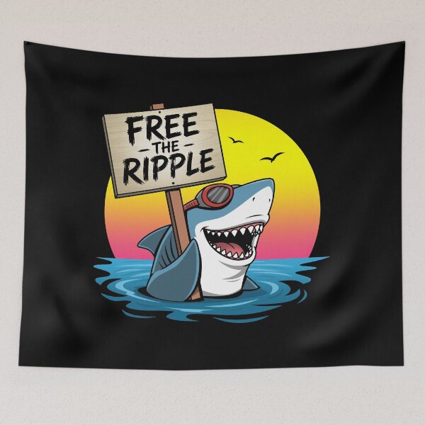 Item preview, Funny Retro Summer Beach Shark designed and sold by BoggsNicolasArt.
