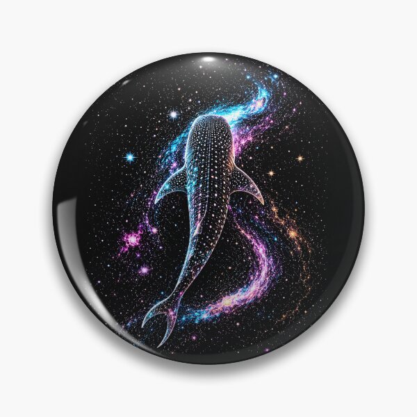 Item preview, Celestial Whale Shark Diving Space Galaxy  Night Sky | Colorful Cosmic Space  designed and sold by SOUFIANE1991.