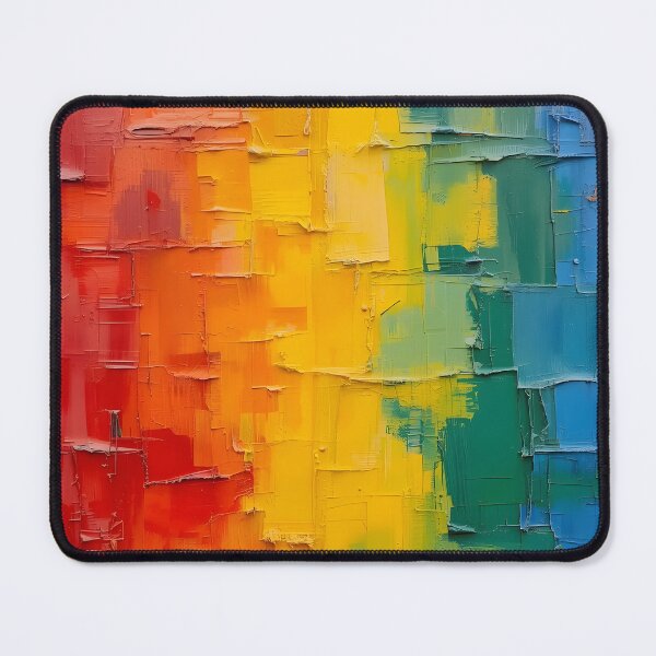 Item preview, Rainbow Impasto Abstract Textured Art designed and sold by Rewolucja.