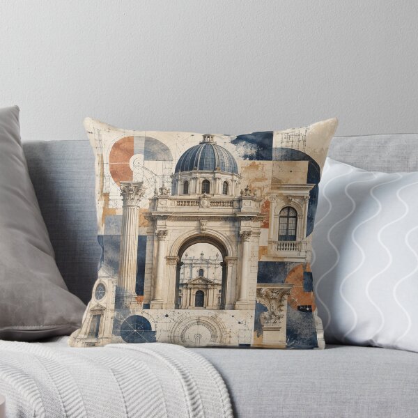 Item preview, Classical Architecture Blueprint Collage designed and sold by MWprint.
