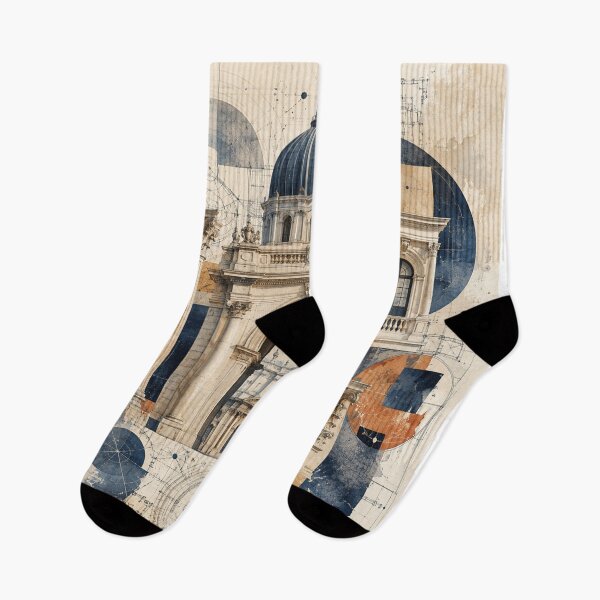 Item preview, Classical Architecture Blueprint Collage designed and sold by MWprint.