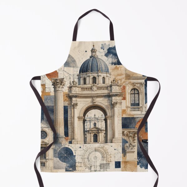 Item preview, Classical Architecture Blueprint Collage designed and sold by MWprint.
