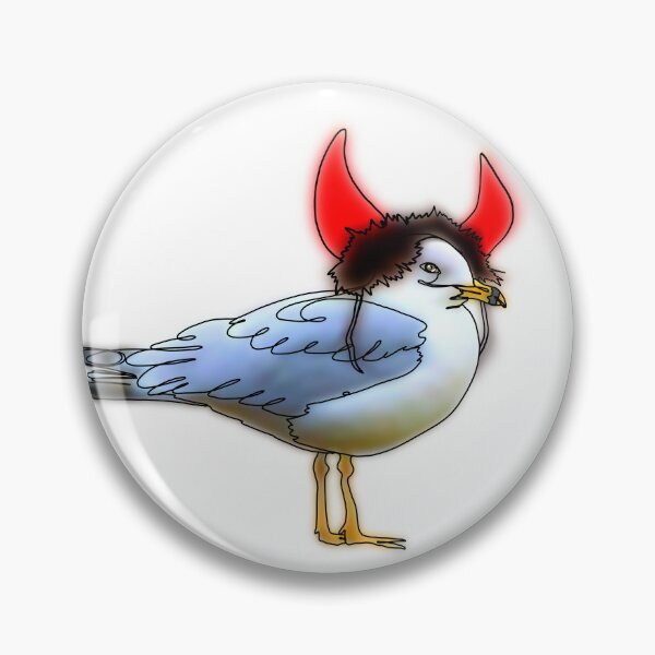 Item preview, Sally the Seagull Wearing a devil horn Hat  - animalzinhats  designed and sold by Ashley’sAnimalz.