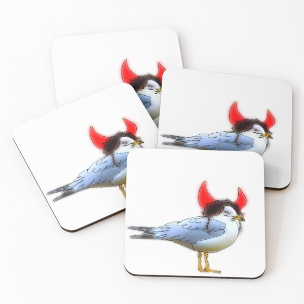 Item preview, Sally the Seagull Wearing a devil horn Hat  - animalzinhats  designed and sold by Ashley’sAnimalz.