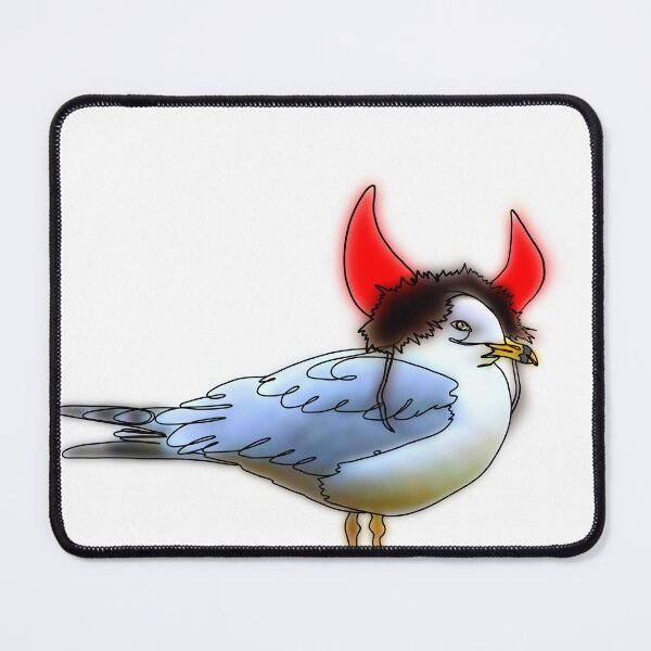 Item preview, Sally the Seagull Wearing a devil horn Hat - animalzinhats designed and sold by Ashley’sAnimalz.