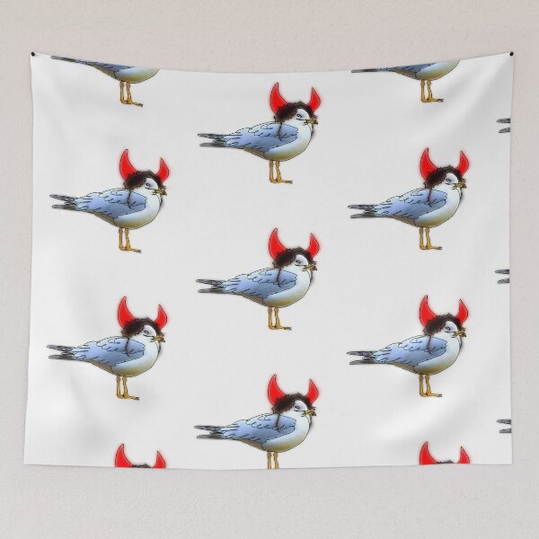 Item preview, Sally the Seagull Wearing a devil horn Hat  - animalzinhats  designed and sold by Ashley’sAnimalz.