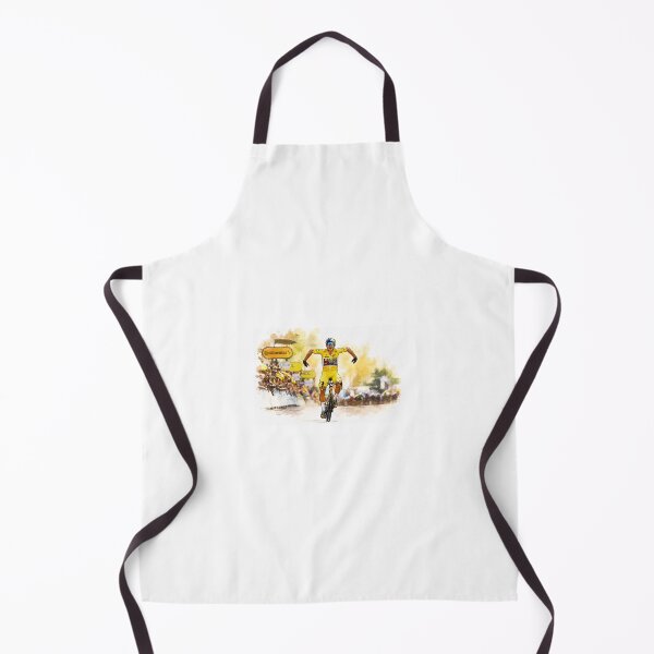 Item preview, Wout Van Aert in Yellow iconic celebration designed and sold by cyclingmania.
