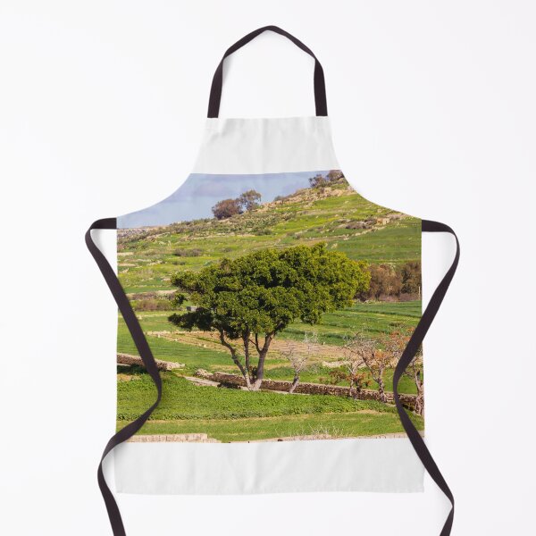 Item preview, Lone Green Tree Overlooking Terraced Countryside Fields With Stone Walls And Winding Road designed and sold by Nmallia.