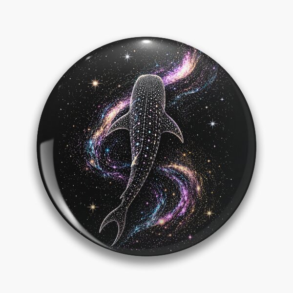 Item preview, Celestial Whale Shark Diving Space Galaxy  Night Sky | Colorful Cosmic Space  designed and sold by SOUFIANE1991.