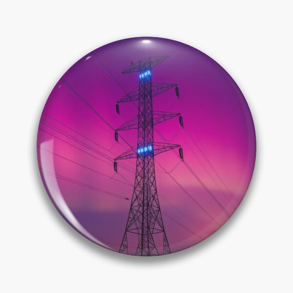 Item preview, Electricity Pylon Beneath a Pink Aurora designed and sold by Pylon-Bureau.
