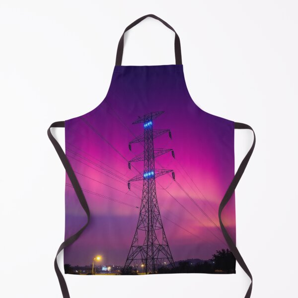 Item preview, Electricity Pylon Beneath a Pink Aurora designed and sold by Pylon-Bureau.