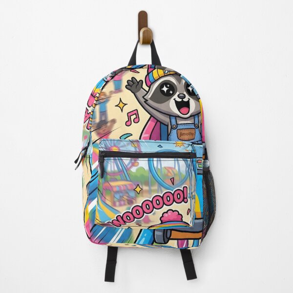 Item preview, DLBG Pink Skull & Jimothy Raccoon Roller Coaster Adventure designed and sold by DLBG-STORE.