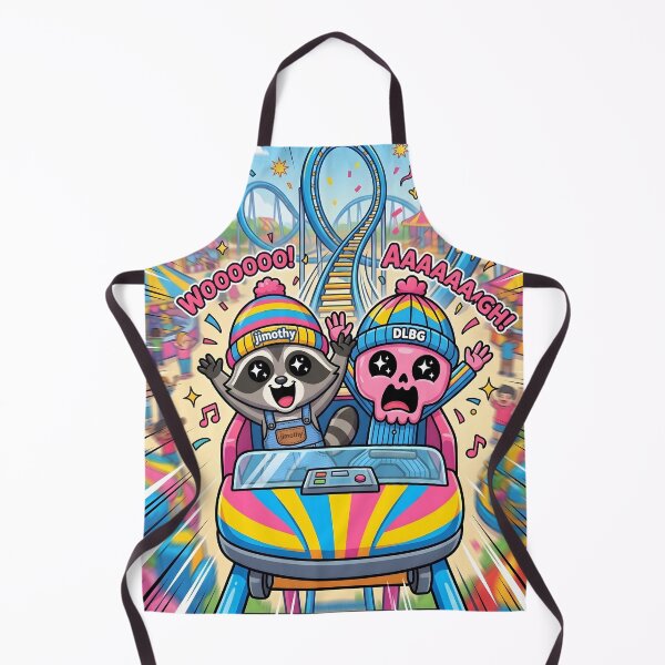 Item preview, DLBG Pink Skull & Jimothy Raccoon Roller Coaster Adventure designed and sold by DLBG-STORE.