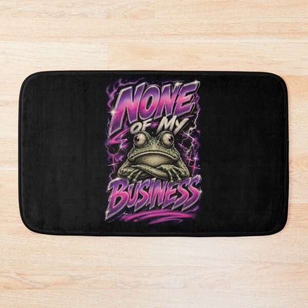 Item preview, None Of My Business Funny Frog Synthwave Retro 80s Cosmic Space Graphic Art designed and sold by AbderraimArt.