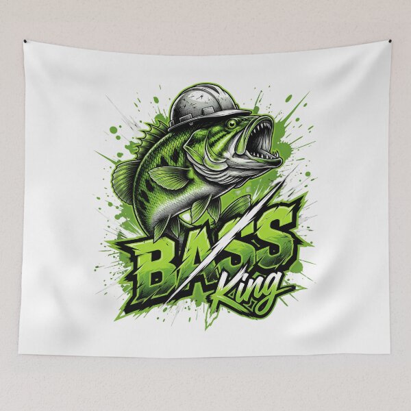 Item preview, Bass King Hard Hat Fish Graphic designed and sold by TshirtsOnline-.