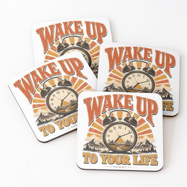 Item preview, Wake Up to Your Life – Retro Alarm Clock Mountain Design designed and sold by WakeUpByLuki.