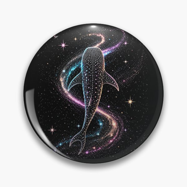 Item preview, Celestial Whale Shark Diving Space Galaxy  Night Sky | Colorful Cosmic Space  designed and sold by SOUFIANE1991.