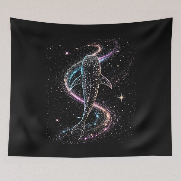 Item preview, Celestial Whale Shark Diving Space Galaxy  Night Sky | Colorful Cosmic Space  designed and sold by SOUFIANE1991.