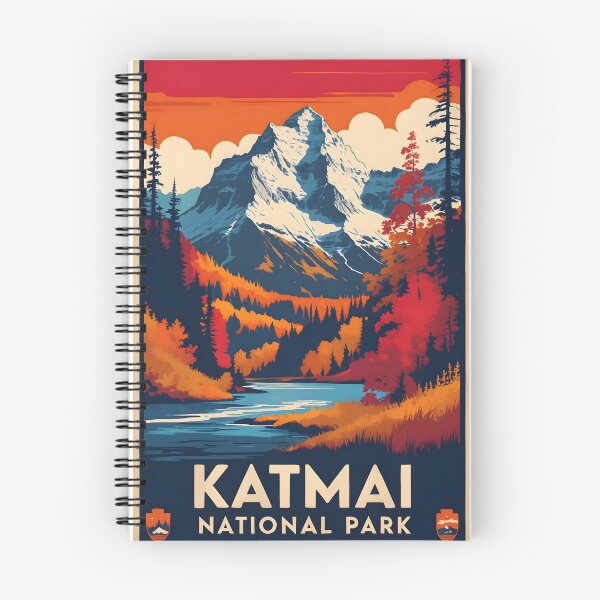 Item preview, Katmai National Park Autumn USA Vintage Travel Tourism designed and sold by TravelersGems.